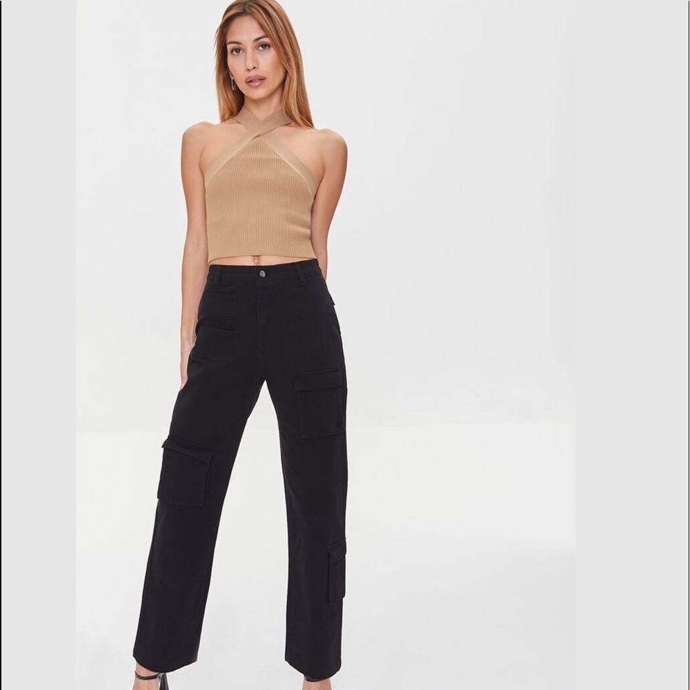 FOREVER21 Cargo straight leg pants sz small
